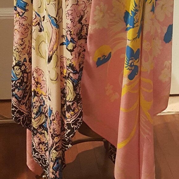 **VINTAGE** Betsey Johnson PURE SILK dress w/ handkerchief hemline - SIZE 8 - Picture 4 of 7